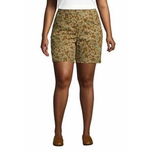 Lands' End Womens Pull On 7" Chino Shorts